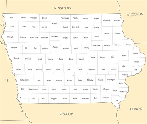 Printable Iowa County Map – Printable Map of The United States