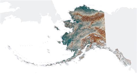 Large topographical map of Alaska state | Alaska state | USA | Maps of the USA | Maps collection ...