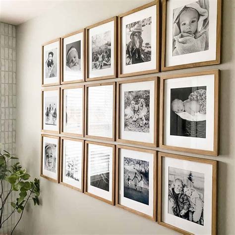 Black and White Photo Gallery Wall in Light Wood Frames - Soul & Lane