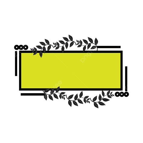 Text Box With Leaf Border Frame Vector, Text Box, Border, Textbox PNG and Vector with ...