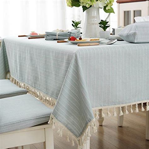 Modern simple cotton blue and white striped tablecloth pa... https ...