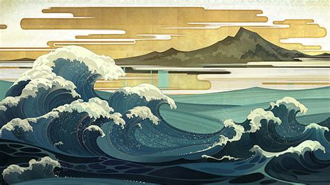 1366x768px | free download | HD wallpaper: The Great Wave off Kanagawa ...