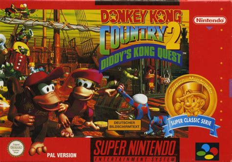 Donkey Kong Country 2: Diddy's Kong Quest (1995) SNES box cover art ...