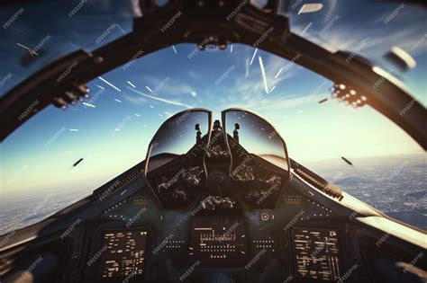 Premium Photo | Fighter jet cockpit view during a rapid descent em 00284 00