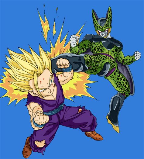 Imagen - Gohan Ssj2 Vs Cell Perfecto.png - Dragon Ball Wiki