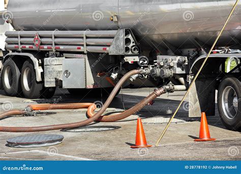 Fuel Tanker Deposits Gasoline Stock Photo - Image: 28778192