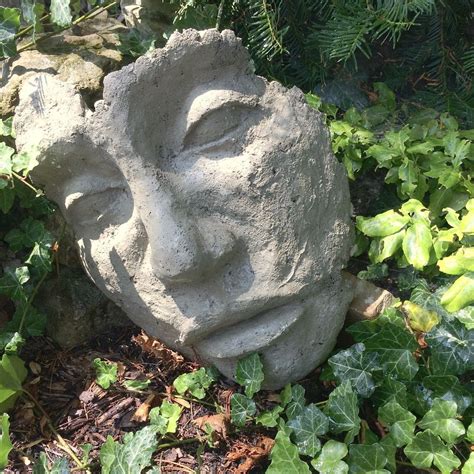 DIY Concrete Face Garden Sculpture - Made By Barb - Artistic concrete ...