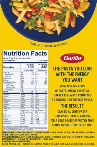 Barilla Protein+ (Plus) Penne Pasta Non-GMO and Kosher Certified Plant Based Protein Pasta, 14.5 ...