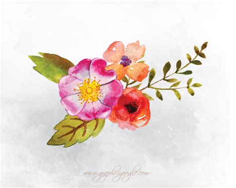 9 Free Watercolor Flower Vectors For Designers