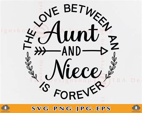 Aunt and Niece SVG the Love Between an Aunt & Niece is - Etsy | Aunt ...