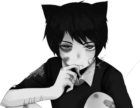 Sad Anime Boy PNG Pic | PNG Mart