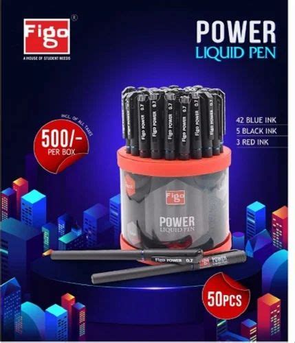 Black Ink Cartridge Figo Power Liquid Ball Pen, For Writing at Rs 500 ...