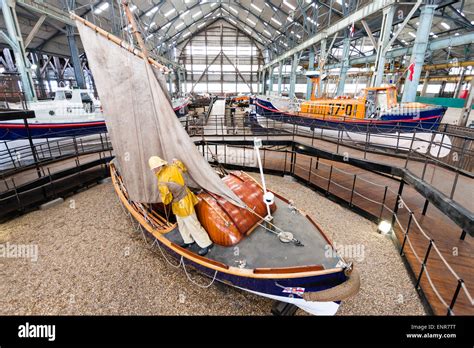 England, Chatham Dockyard museum. Interior of display hall. Early Stock Photo, Royalty Free ...