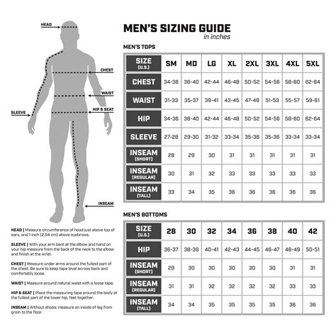 Us Pant Size Chart