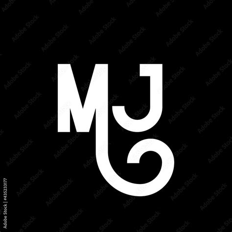 MJ Letter Logo Design. Initial letters MJ logo icon. Abstract letter MJ minimal logo design ...