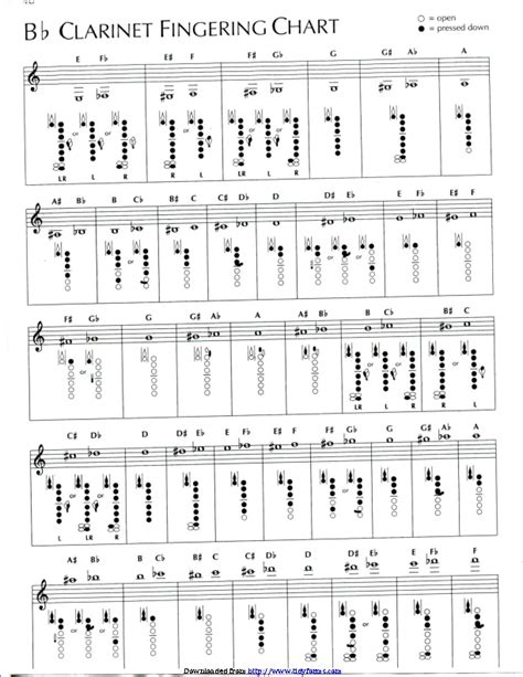 Bb Clarinet Fingering Chart - PDFSimpli