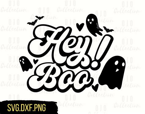 Hey Boo SVG Halloween SVG Ghost SVG Spooky Svg Cute Ghost - Etsy