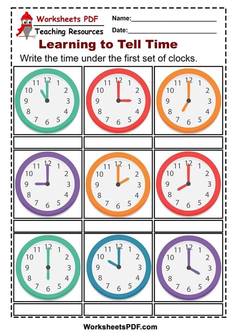 Telling Time Worksheets Grade 1 - worksSheet list