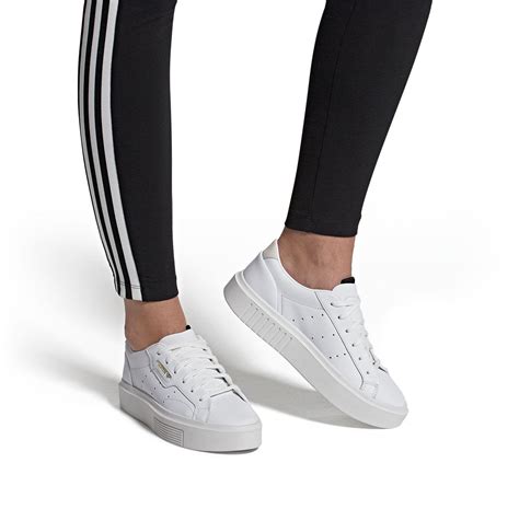 adidas Lace Super Sleek Shoes in White/White (White) - Lyst