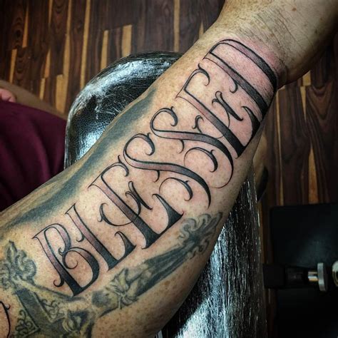 Update 72+ blessed tattoo lettering - in.cdgdbentre