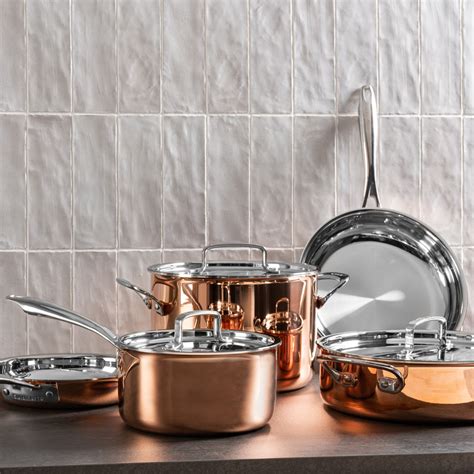 Cuisinart Tri Ply Stainless Steel 8 Piece Copper Cookware Set