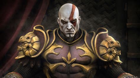 Kratos God Of War In Throne, HD 8K Wallpaper