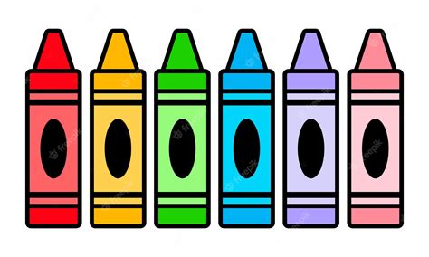 Conjunto de crayones de colores | Vector Premium