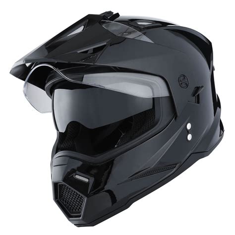 1Storm Dual Sports Motorcycle Motocross Helmet Dual Visor Helmet Racing Style HF802; Glossy ...