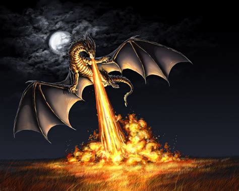 A dragons lair - images gallery: Dragon - Devastating fire dragon breath