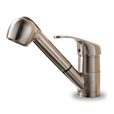 iSpring Lead-Free Contemporary Single Handle Pull-Down Kitchen Faucet, Brushed Nickel