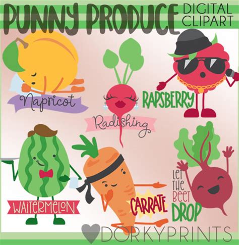 Food Puns Clipart personal and Limited Commercial Use Funny Food Pun ...