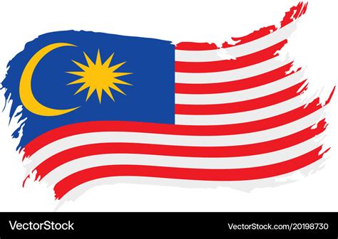 Malaysia flag Royalty Free Vector Image - VectorStock