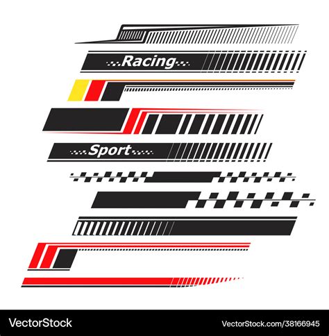 Sports stripes car stickers racing decals Vector Image