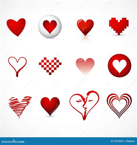 Heart Symbols / Icons Cartoon Vector | CartoonDealer.com #12725201