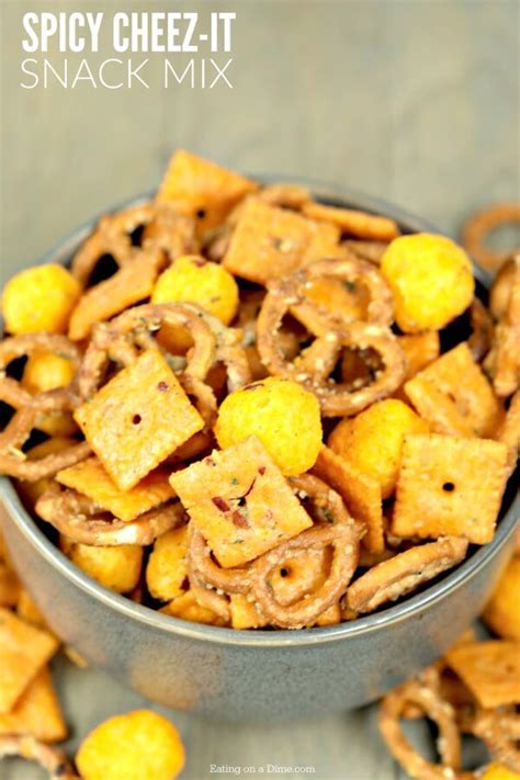 Easy Spicy Cheez-It Snack Mix Recipe - Eating on a Dime