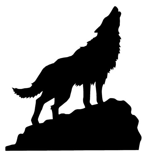 Howling Wolf Silhouette - ClipArt Best