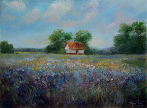 Country house in the Plain - Landscape Oil Painting - Fine Arts Gallery - Original fine Art Oil ...