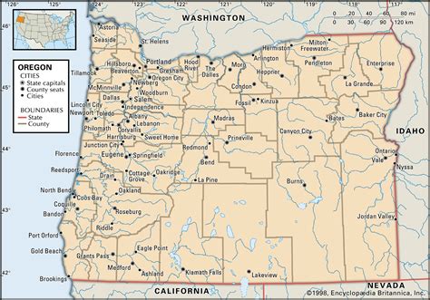 Map Oregon Counties - Map Of Counties Around London