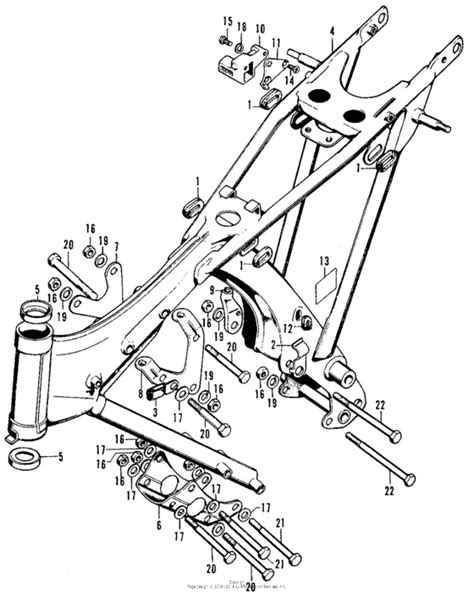 Frame for Honda CB125 | USA sales region, , 13582484-786347