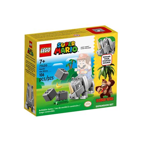 LEGO Super Mario Rambi the Rhino Donkey Kong Expansion Set 71420LEGO ...