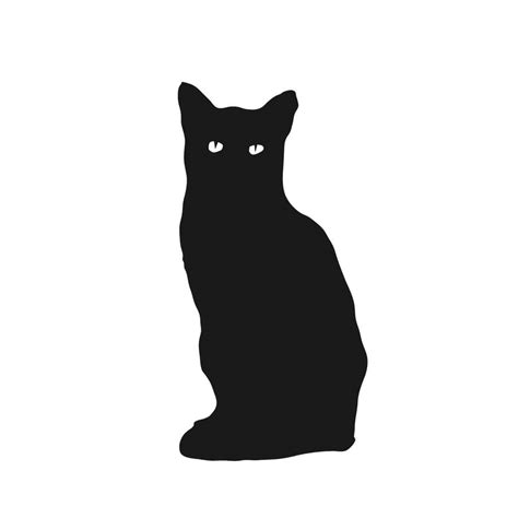 Sitting Cat Silhouette at GetDrawings | Free download