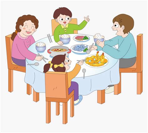 Dinner Breakfast Eating - Family Eating Together Clipart Png, Transparent Png , Transparent Png ...