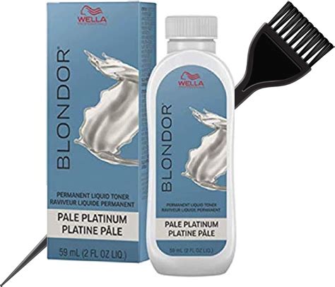 Wella BLONDOR Permanent Liquid Hair TONER (w/Sleek Tint Brush) Haircolor Hair Color Dye (18 Pale ...