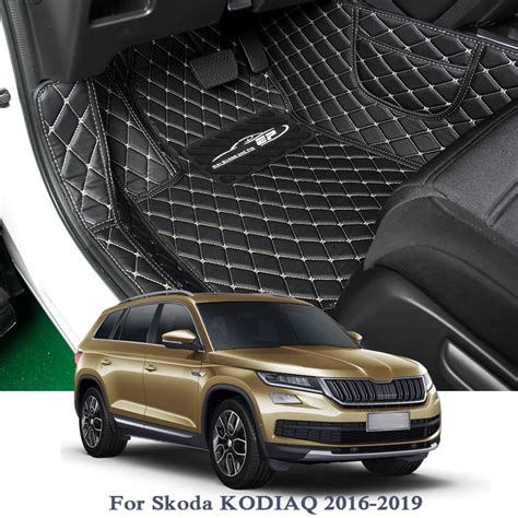 Car Styling Car Floor Mats For Skoda Kodiaq 16 19 LHD Auto Foot Pad Automobile Carpet Cover ...