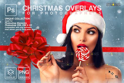 Christmas overlay & Glitter overlays, Photoshop overlay - Invent Actions