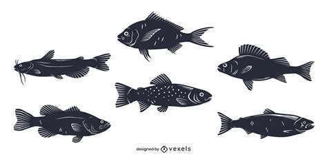 Fish silhouette Vector & Graphics to Download