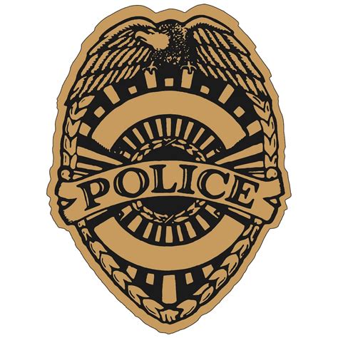 Police Badge Lapel Sticker Custom Sticker Rolls |Custom Lapel Stickers