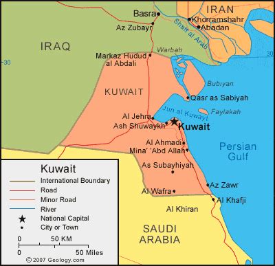 Kuwait In World Political Map - Gennie Clementine