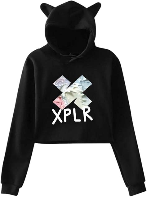 UKNOWu Sam-Colby-XPLR Merch Hoodie for Girls Cat Ear Hoodie for Youth ...