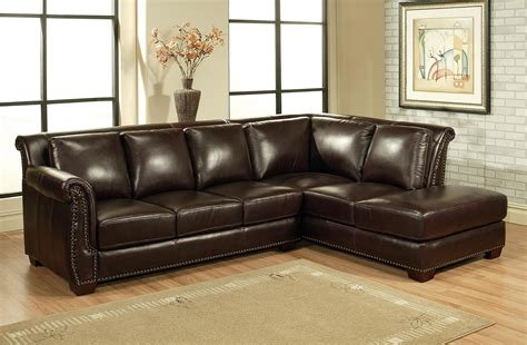 Distressed Leather Sectional | HomesFeed